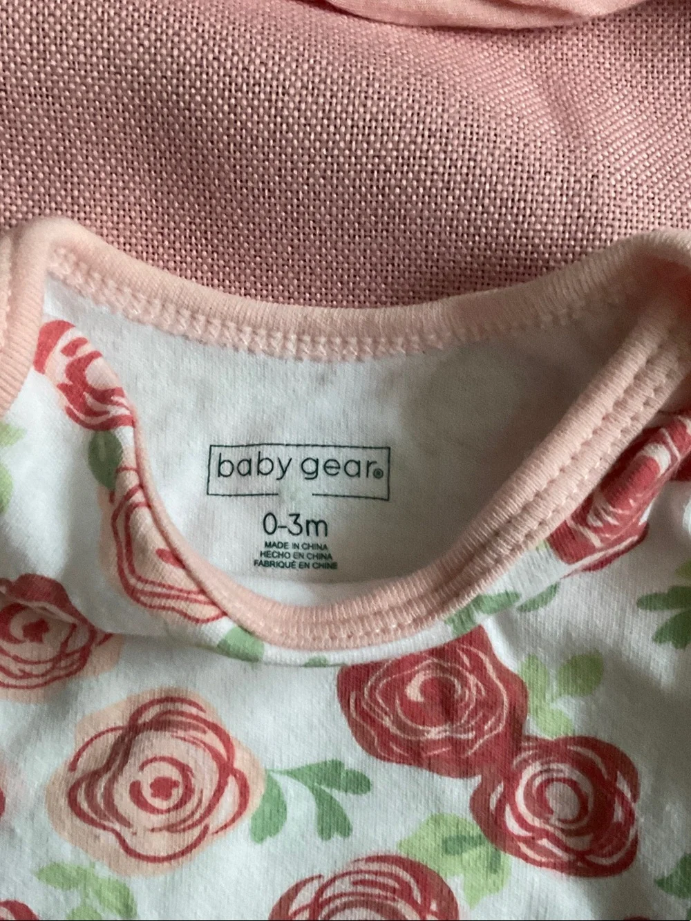 Carter's Pastel Pink, Mint Green & Rose Print Baby One-Piece Lot